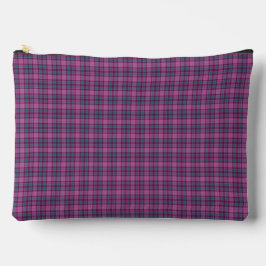 Purple Teal Plaid Tartan Pattern アクセサリーポーチ