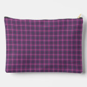 Purple Teal Plaid Tartan Pattern アクセサリーポーチ (裏面)