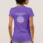 Purple Team Spirit、ロゴ、メッセージ Tシャツ (裏面)