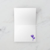 Purple Thank You Card - Balloon Celebration Theme サンキューカード (内部)