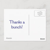 Purple Thank YOU with message ポストカード (裏面)