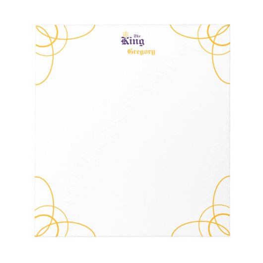 Purple The King Notepad ノートパッド (正面)