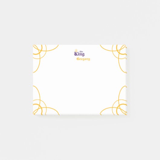 Purple The King Rectangle Post-It Notes ポストイット (正面)