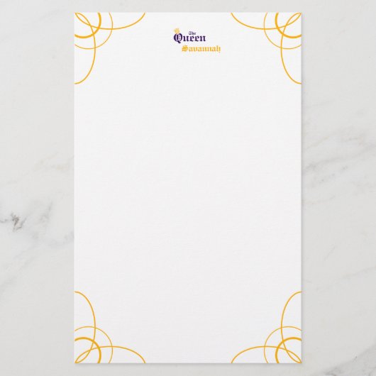 Purple The Queen Stationery 便箋 (正面)