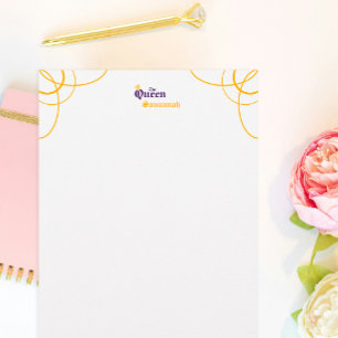 Purple The Queen Stationery 便箋