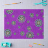 Purple Themed Round Design Pattern 薄葉紙 (クラフト)