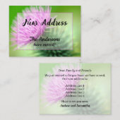 Purple Thistleの新しいアドレスのお知らせ ノートカード (正面/裏面)