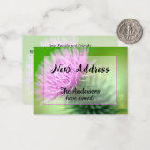 Purple Thistleの新しいアドレスのお知らせ ノートカード (正面/裏面インサイチュ)