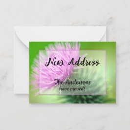 Purple Thistleの新しいアドレスのお知らせ ノートカード