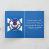 Purple Thistle and Saltire Framed by Celtic カード (内部)