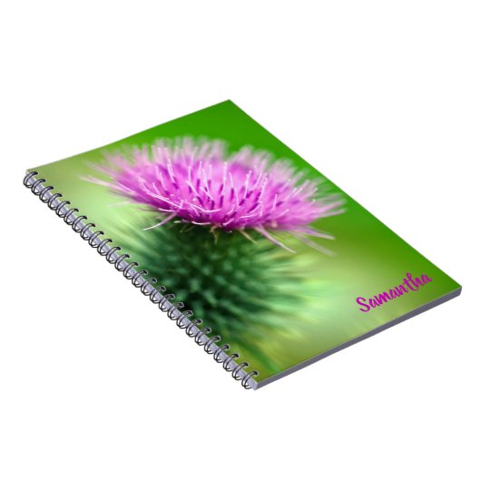 Purple Thistle Spiral notebook ノートブック (右側)