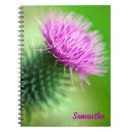 Purple Thistle Spiral notebook ノートブック