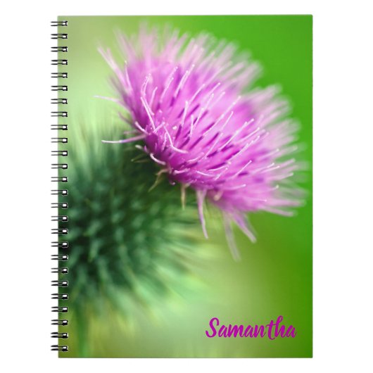 Purple Thistle Spiral notebook ノートブック (正面)