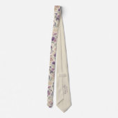Purple Thistle & Wildflower Wedding ネクタイ (裏面)