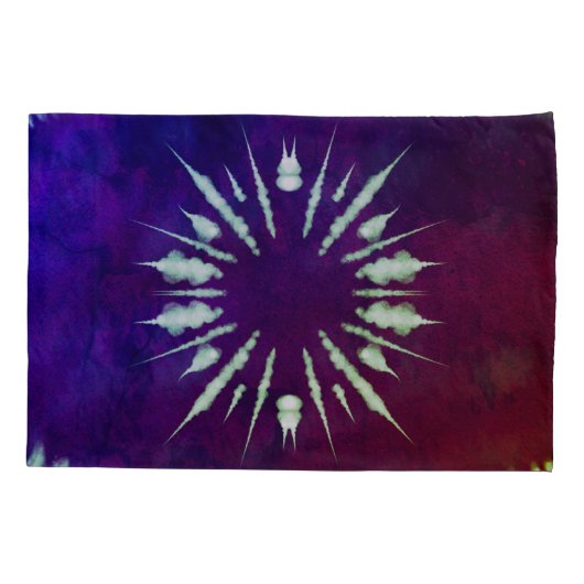 Purple Tie Dye Pillowcase 枕カバー (裏面-左)