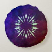 Purple Tie Dye Round Pillow ラウンドクッション (裏面)