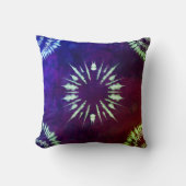 Purple Tie Dye Throw Pillow クッション (正面)