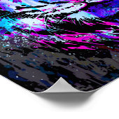 Purple Tiger Head Portrait  - Tiger Poster Print ポスター (角)