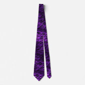 Purple Tiger Print Men's Tie ネクタイ (正面)