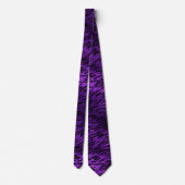 Purple Tiger Print Men's Tie ネクタイ (裏面)