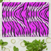 Purple Tiger Skin Pattern Design  キッチンタオル (折り畳み)