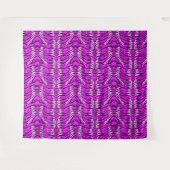 Purple Tiger Skin Pattern Design  タペストリー (正面(横))
