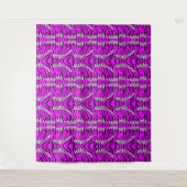Purple Tiger Skin Pattern Design  タペストリー (正面)