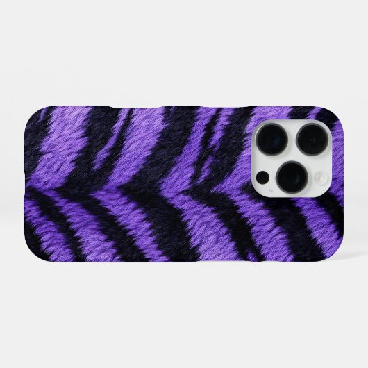 purple tiger skin texture iPhoneケース (裏面横)
