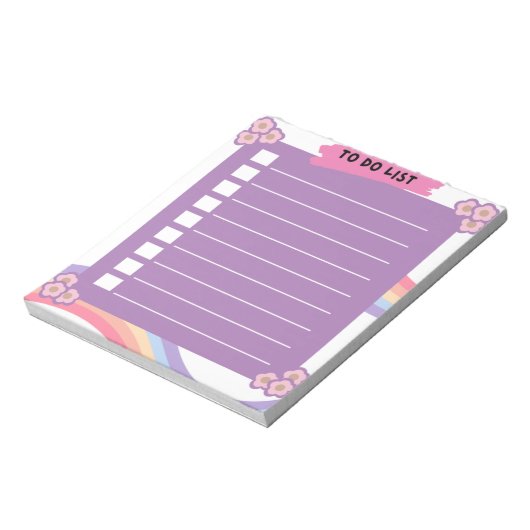 Purple To doリストのメモ帳 ノートパッド (回転)