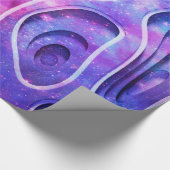 Purple Tone 3D抽象芸術背景 ラッピングペーパー (角)