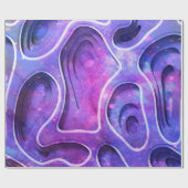 Purple Tone 3D抽象芸術背景 ラッピングペーパー (フラット)