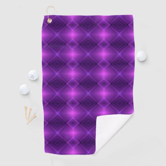 Purple towel featuring a symmetrical pattern  ゴルフタオル (インサイチュ)