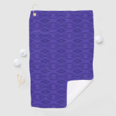 Purple towel with a geometric diamond pattern ゴルフタオル (インサイチュ)