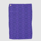Purple towel with a geometric diamond pattern ゴルフタオル (正面)