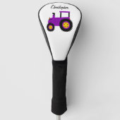 Purple Tractor Design ゴルフヘッドカバー (正面)