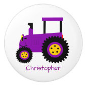 Purple Tractor Design Personalised セラミックノブ (正面)