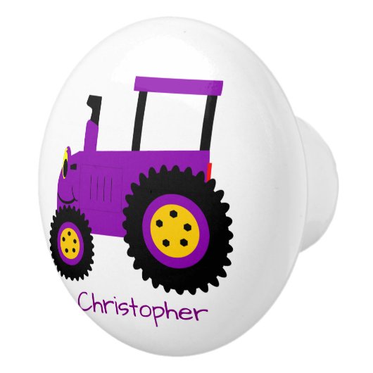 Purple Tractor Design Personalised セラミックノブ (右)