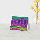Purple Trees computer drawing card    カード (黄色い花)
