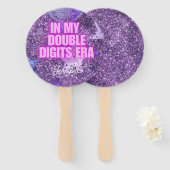 Purple Trendy In My Double Digits Era Birthday ハンドファン (正面&裏面)