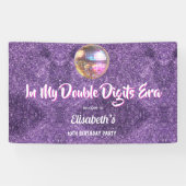 Purple Trendy In My Double Digits Era Birthday 横断幕 (横)
