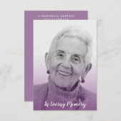 Purple Trendy Transparency Funeral Dear Ones (正面/裏面)