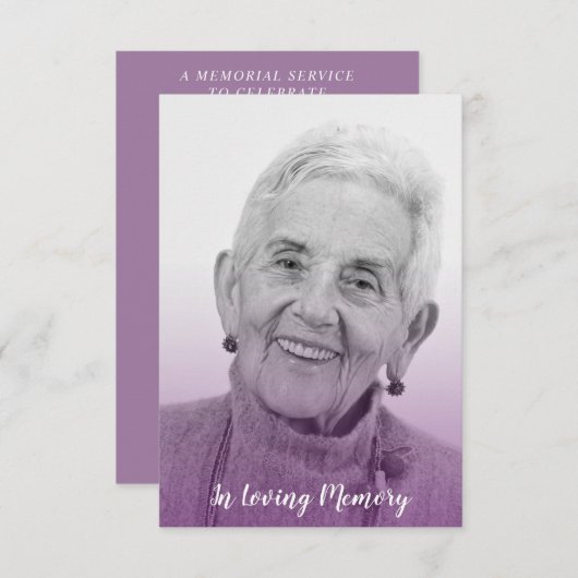 Purple Trendy Transparency Funeral Dear Ones (正面/裏面)