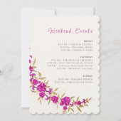 Purple Trumpet Flower Garden Bachelorette Party 招待状 (裏面)