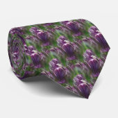 Purple Tulip Flower Nature Pattern  ネクタイ (ロール)