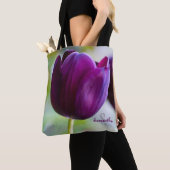 Purple Tulip Tote bag トートバッグ (クローズアップ)