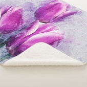Purple Tulips シェルパブランケット (3/4)