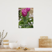 Purple Tulips Hope Floral Flowers Photo Poster ポスター (キッチン)