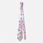 Purple Tulips Neck Tie ネクタイ (正面)