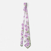 Purple Tulips Neck Tie ネクタイ (裏面)