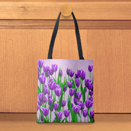 Purple Tulips Tote Bag トートバッグ